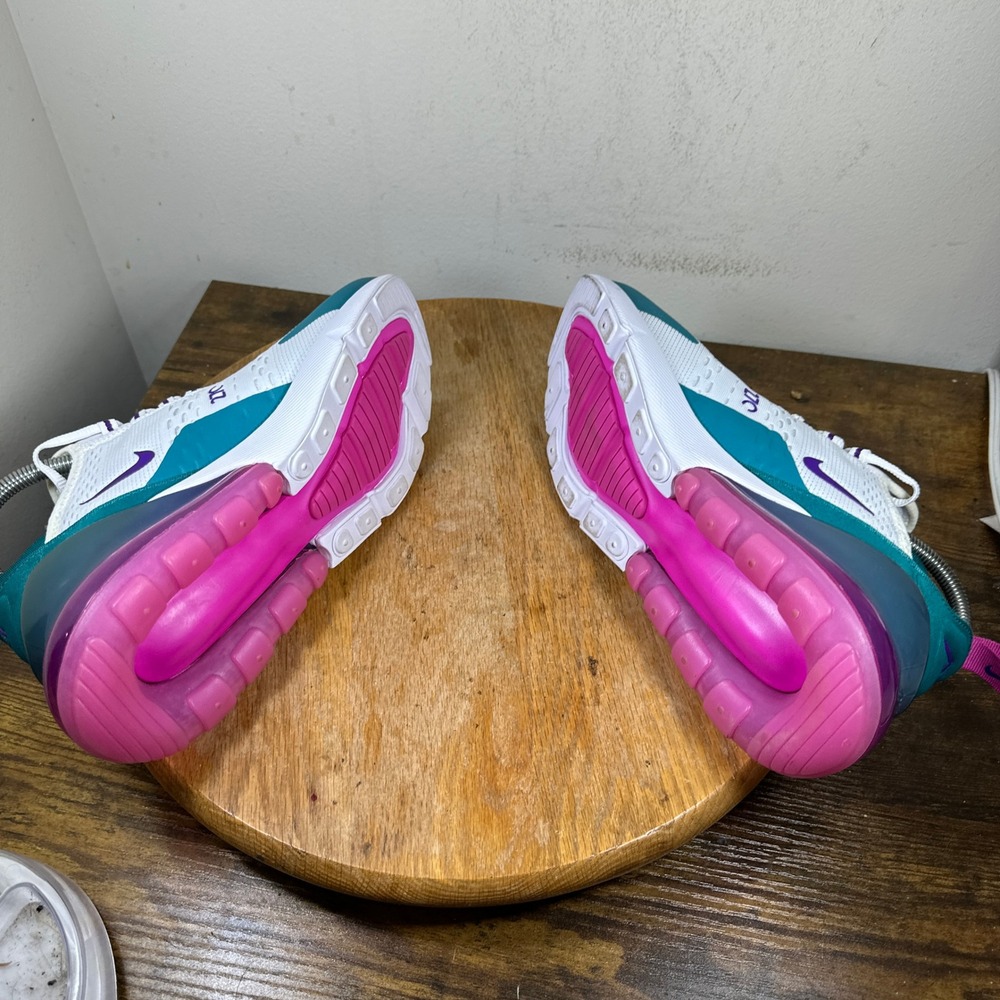 Nike Air Max 270 Womens White Teal Purple Pink Running Shoes CW7061-100 Size 8 - Picture 4 of 8